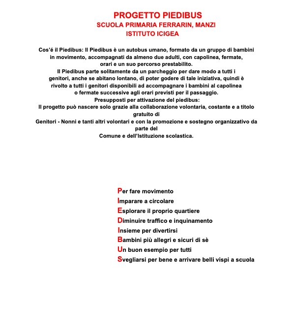 Progetto Piedibus
