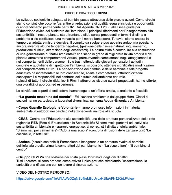 La sostenibilità mette radici